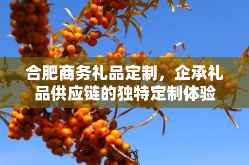 合肥商务礼品定制，企承礼品供应链的独特定制体验